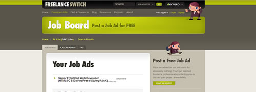 Trabajos WordPress en Freelancer Switch