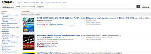Libros sobre WordPress en Amazon.es