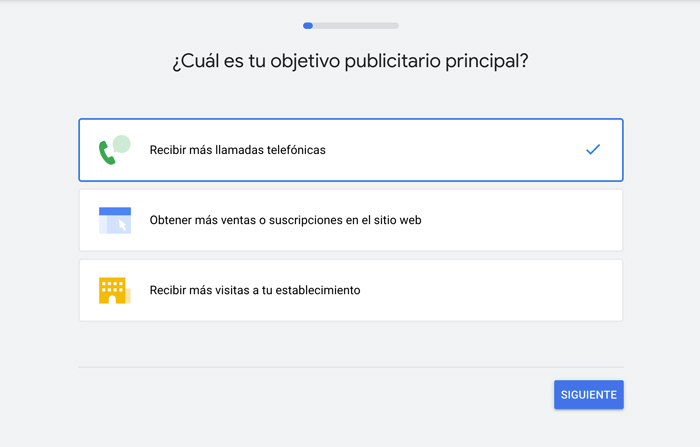 Crear cuenta en Google Ads